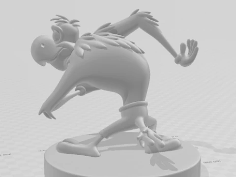 Bonecos 3d style manga anime woodwoodpecker zeca urubu pica pau caricato 3D Print Model