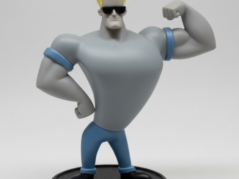 Bonecos 3d style manga anime johnny bravo caricato Modello di stampa 3D