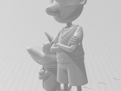 Bonecos 3d style manga anime doug caricato 3D Print Model