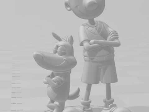Bonecos 3d style manga anime doug caricato 3D Print Model