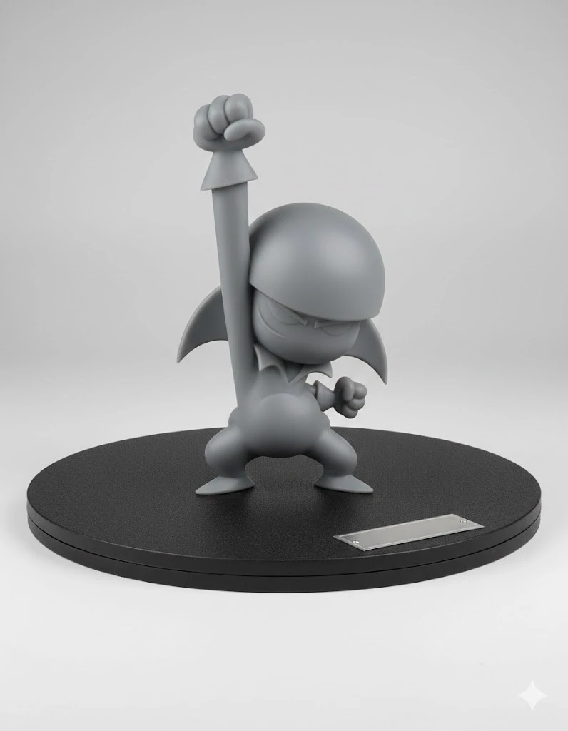 Bonecos 3d style manga anime kick buttowisk caricato 3D Print Model .c4d .max .obj .3ds .fbx .stl .blend 