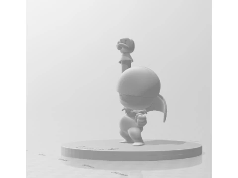 Bonecos 3d style manga anime kick buttowisk caricato 3D Print Model