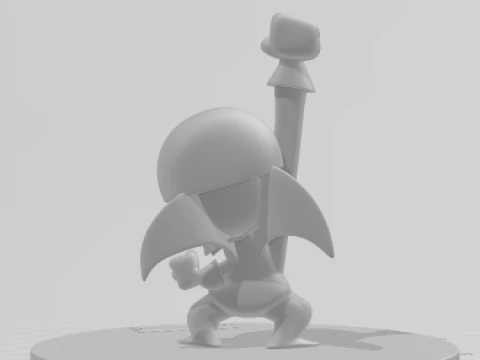 Bonecos 3d style manga anime kick buttowisk caricato 3D Print Model