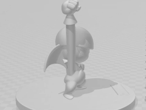 Bonecos 3d style manga anime kick buttowisk caricato 3D Print Model