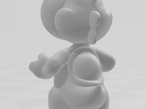 Bonecos style 3D manga anime yoshi super mario caricato Modèles 3D en vedette