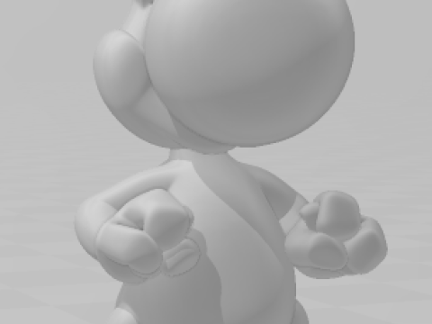 Bonecos style 3D manga anime yoshi super mario caricato Modèles 3D en vedette