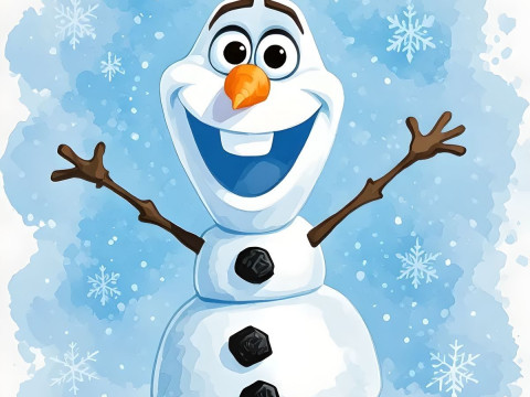 Bonecos 3d style manga anime olaf frozen caricato Modello di stampa 3D