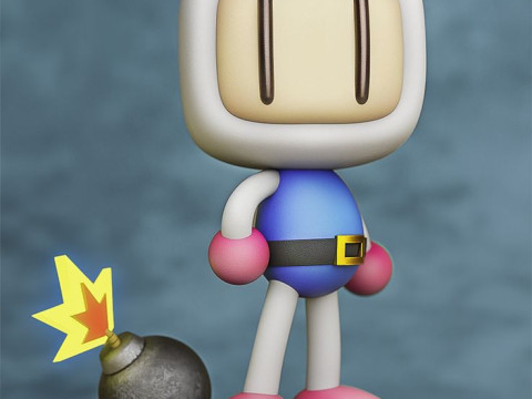 Bonecos 3d стиль манга аніме бомбермен карикато 3D Принт Модель