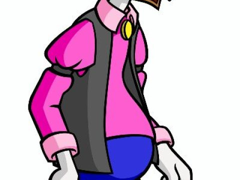 Bonecos 3d style manga anime ducktales insegnante prof pardal caricato Modello di stampa 3D