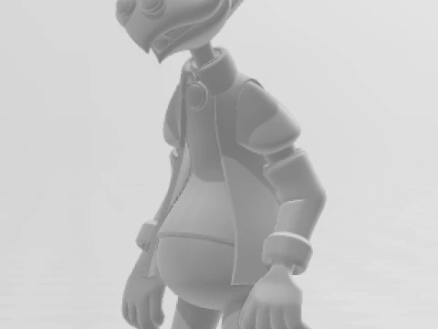 Bonecos 3d style manga anime ducktales teacher profpardal caricato 3D Print Model