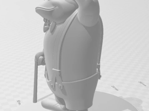 Bonecos 3d style manga anime maguila gorila caricato 3D Print Model