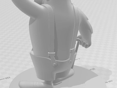 Bonecos 3d style manga anime maguila gorila caricato 3D Print Model