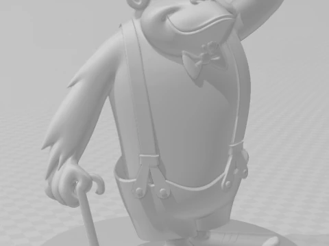 Bonecos 3d style manga anime maguila gorila caricato 3D Print Model