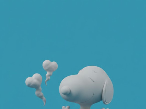 Bonecos 3d style manga anime charlie brown snoopy caricato Modello di stampa 3D