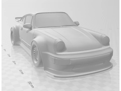 बोनकोस 3डी स्टाइल मंगा एनीमे ट्रक रेस कार पिकअप पोर्श कैरिकैटो 3D प्रिंट मॉडल