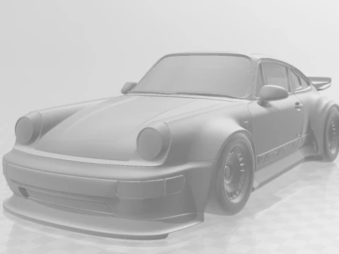 बोनकोस 3डी स्टाइल मंगा एनीमे ट्रक रेस कार पिकअप पोर्श कैरिकैटो 3D प्रिंट मॉडल