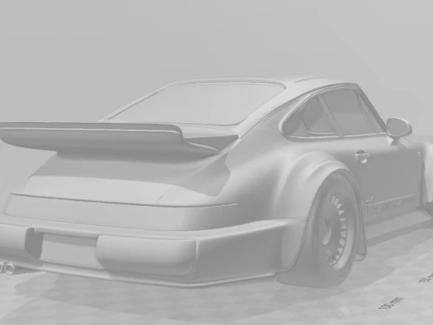 बोनकोस 3डी स्टाइल मंगा एनीमे ट्रक रेस कार पिकअप पोर्श कैरिकैटो 3D प्रिंट मॉडल