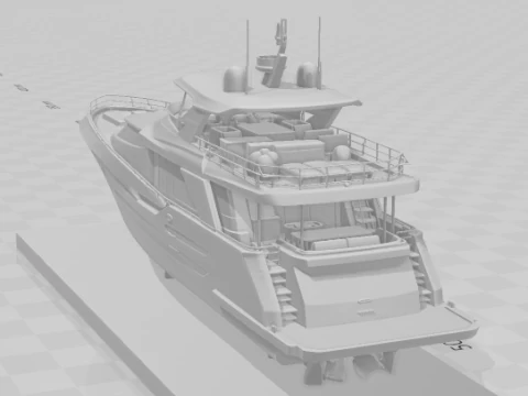 Bonecos 3d style manga anime truck race car pickup yatch navy barco caricato 3D Print Model