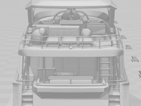 Bonecos 3d style manga anime truck race car pickup yatch navy barco caricato 3D Print Model