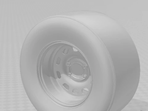Bonecos 3d style manga anime truck race car pickup tyre slick nascar caricato 3D Print Model