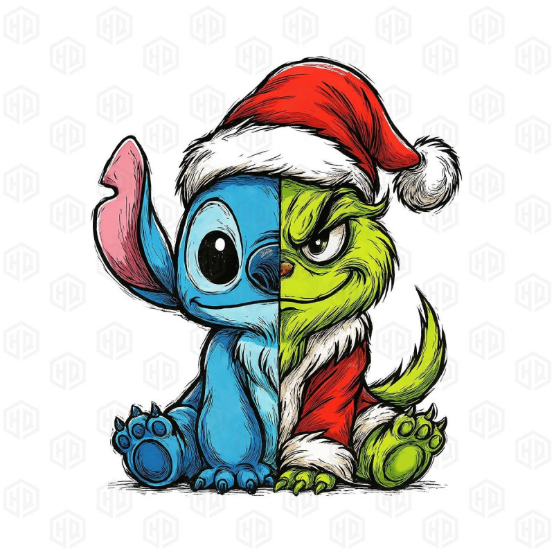 Bonecos 3d style manga anime mashup stitch e grinch caricato Modello di stampa 3D .c4d .max .obj .3ds .fbx .stl .blend