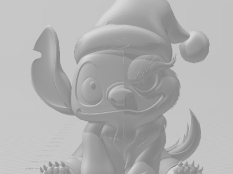 Bonecos 3d style manga anime mashup stitch e grinch caricato Modello di stampa 3D