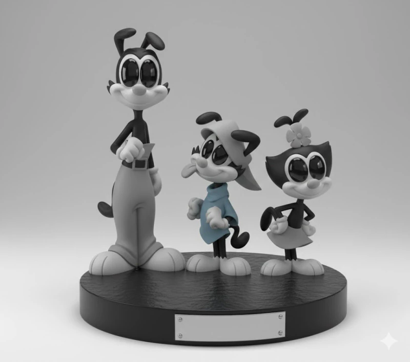 Bonecos gaya 3d manga anime animaniacs caricato Model Cetak 3D .c4d .max .obj .3ds .fbx .stl .blend 