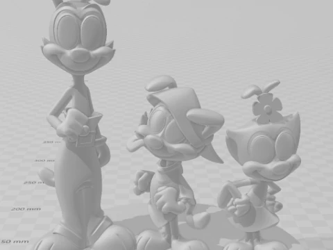 Bonecos gaya 3d manga anime animaniacs caricato Model Cetak 3D
