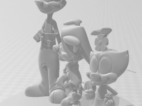 Bonecos gaya 3d manga anime animaniacs caricato Model Cetak 3D