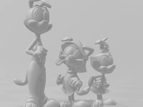 Bonecos gaya 3d manga anime animaniacs caricato Model Cetak 3D