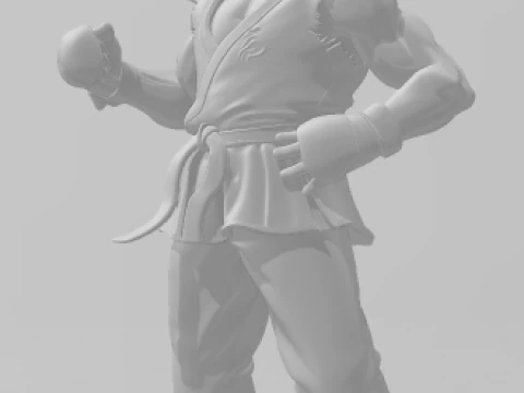 Manga anime gaya 3d Bonecos paul tekken karicato Model Cetak 3D