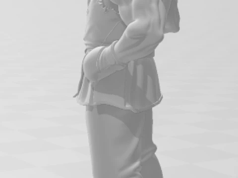 Manga anime gaya 3d Bonecos paul tekken karicato Model Cetak 3D