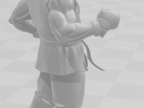 Manga anime gaya 3d Bonecos paul tekken karicato Model Cetak 3D