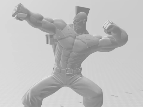 Bonecos 3d style manga anime jack tekken caricato 3D Print Model
