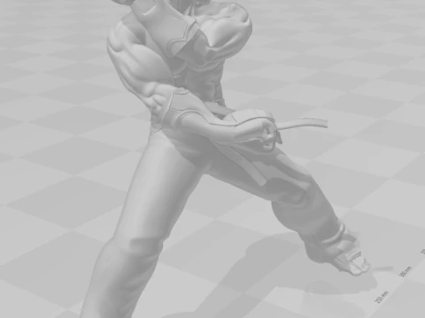 Bonecos 3d style manga anime jin tekken caricato 3D Print Model