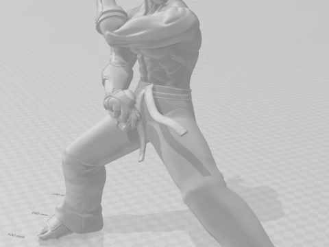 Bonecos 3d style manga anime jin tekken caricato 3D Print Model