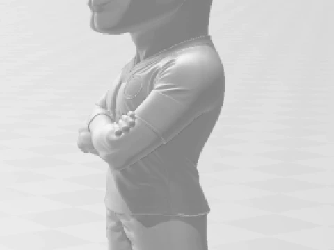 Bonecos 3d style manga anime cristiano ronaldo caricato 3D Print Model