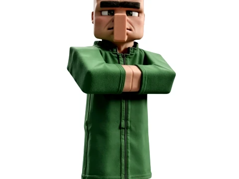 Bonecos 3d style manga anime aldeao minecraft caricato Modello di stampa 3D