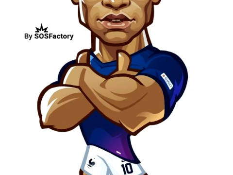 Bonecos 3d style manga anime players soccer futebol copa halland harry lamine vini mbappe caricato 3D Print Model