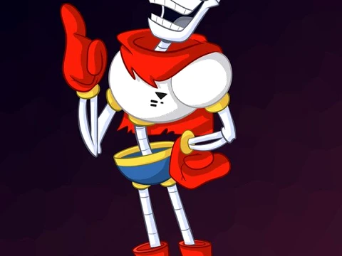 Bonecos manga anime in stile 3d undertales papyrus sans caricato Modello di stampa 3D