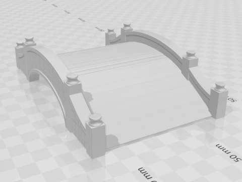 Bonecos 3d style manga anime ponte bridge caricato 3D Print Model