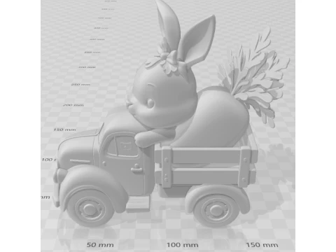 Bonecos 3d style manga anime rabbit easter pascoa coelho caricato 3D Print Model