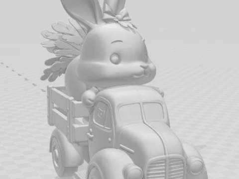 Bonecos 3d style manga anime rabbit easter pascoa coelho caricato 3D Print Model
