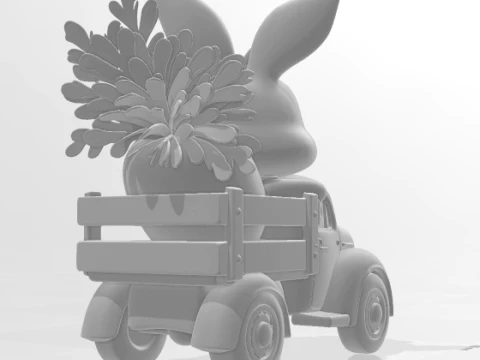 Bonecos 3d style manga anime rabbit easter pascoa coelho caricato 3D Print Model