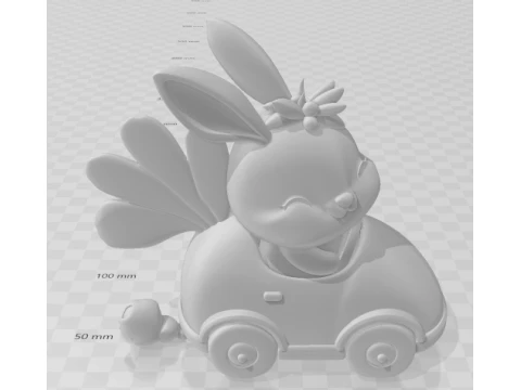 Bonecos 3d style manga anime rabbit easter pascoa coelho caricato 3D Print Model