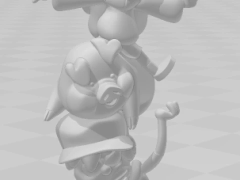 Bonecos 3d style manga anime gravity falls caricato 3D Print Model