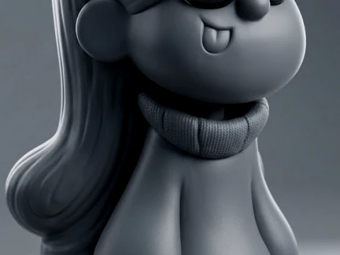 Bonecos 3d style manga anime gravity falls caricato 3D Print Model