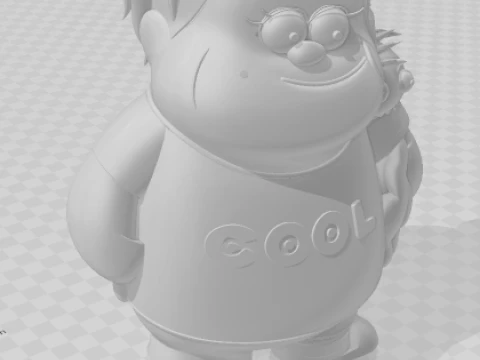 Bonecos 3d style manga anime gravity falls caricato 3D Print Model