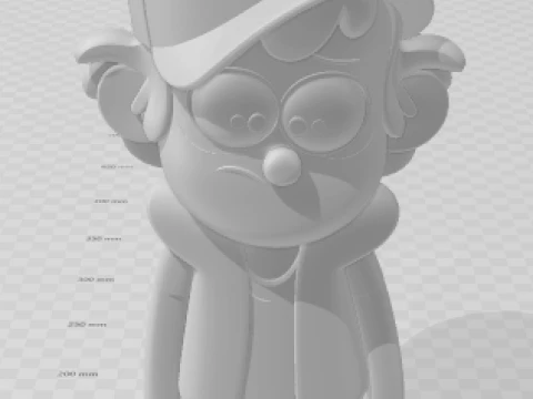 Bonecos 3d style manga anime gravity falls caricato 3D Print Model