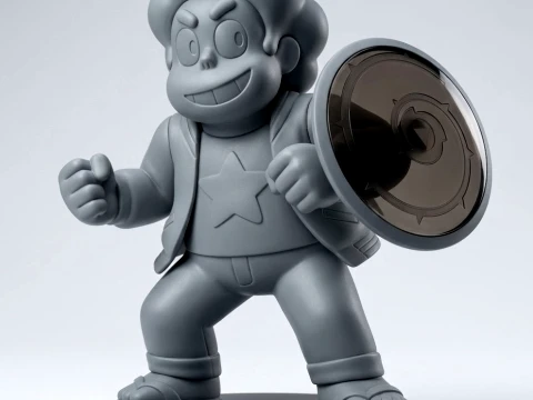Bonecos 3d style manga anime steven Universe caricato Modello di stampa 3D